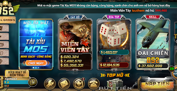 Cổng game B52 hướng dẫn chơi Tài xỉu MD5 rinh thưởng lớn