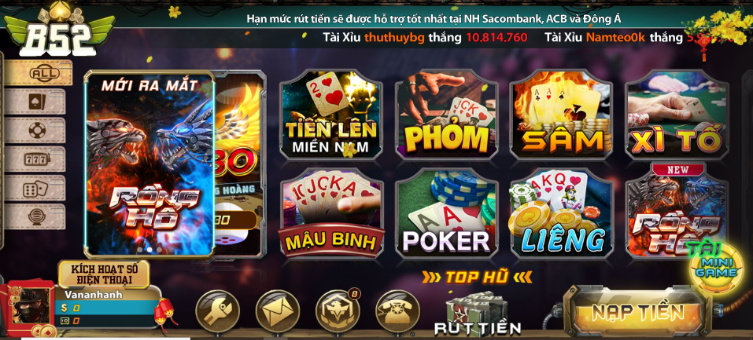 Kho tàng game bài B52 và những ưu điểm thu hút bet thủ