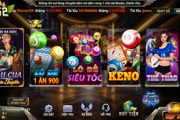 Bet thủ thử tài vận may với những loại game cực hot B52