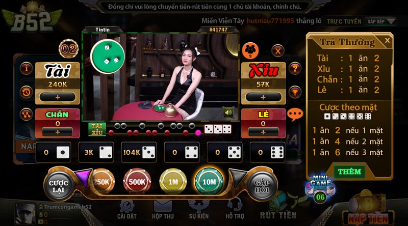 Cách đăng ký tài khoản chơi live casino tại B52